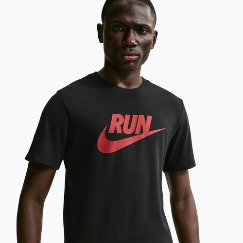 Футболка чоловіча Nike Dri-Fit Running black/team crimson