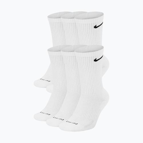 Шкарпетки чоловічі Nike Everyday Plus Cushioned Crew 6 pairs white/black