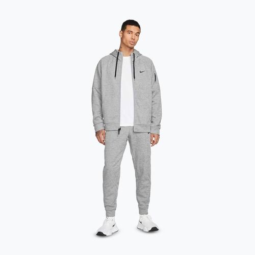 Кофта для тренувань чоловіча Nike Therma Fit Full-Zip dark grey heather/particle grey/black