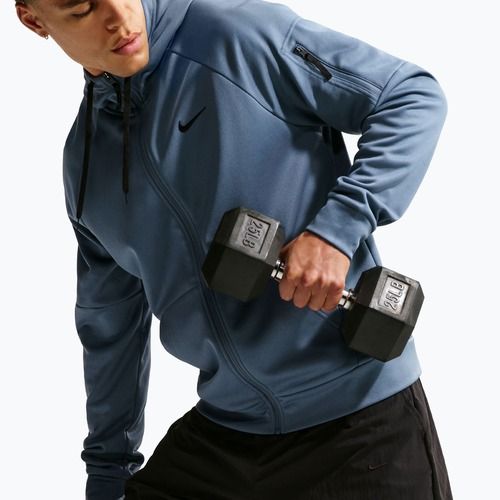 Кофта для тренувань чоловіча Nike Therma Fit Full-Zip diffused blue/diffused blue/black