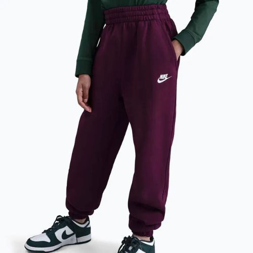 Штани дитячі Nike Sportswear Club Fleece bordeaux/bordeaux/white