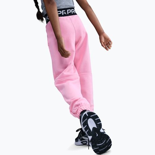 Штани дитячі Nike Pro Fleece Dri-Fit med soft pink/med soft pink/black/white