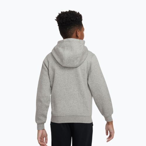 Кофта дитяча Nike Club Fleece Hoodie dark grey heather/white