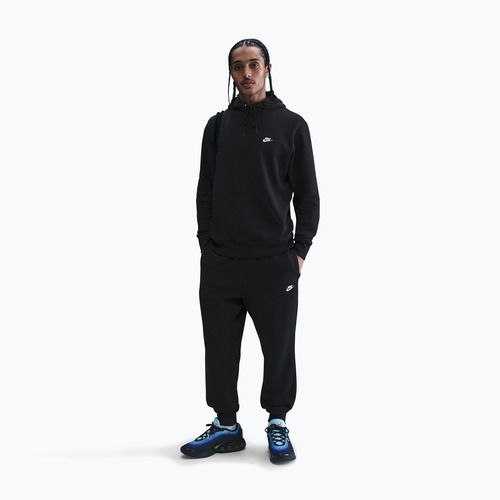 Кофта чоловіча Nike Club Pullover Hoodie black/black/white