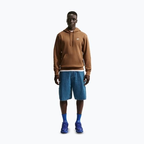 Кофта чоловіча Nike Club Pullover Hoodie ale brown/ale brown/white