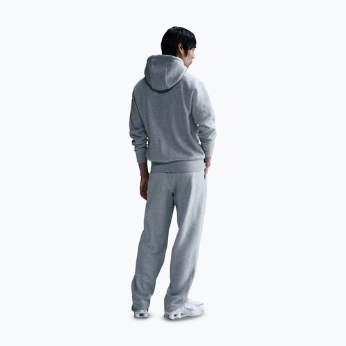 Кофта чоловіча Nike Club Full Zip Hoodie dark grey heather/light smoke grey/white