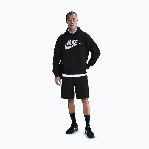 Кофта чоловіча Nike Club Pullover Hoodie black/black/white