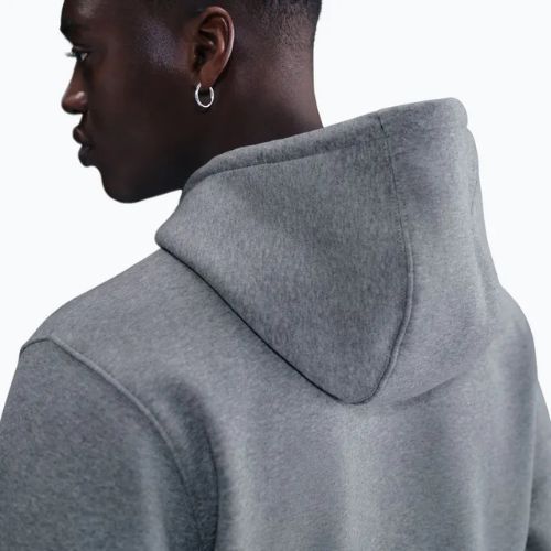 Кофта чоловіча Nike Club Pullover Hoodie dark grey heather/light smoke grey/white