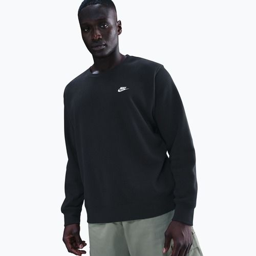 Кофта чоловіча Nike Club Fleece Crew black/white