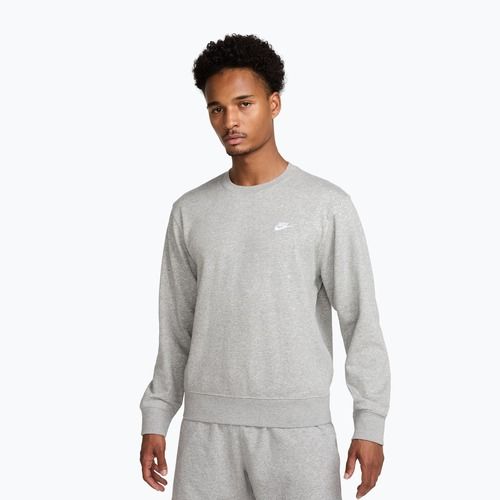 Кофта чоловіча Nike Club French Terry Crew dark grey heather/white