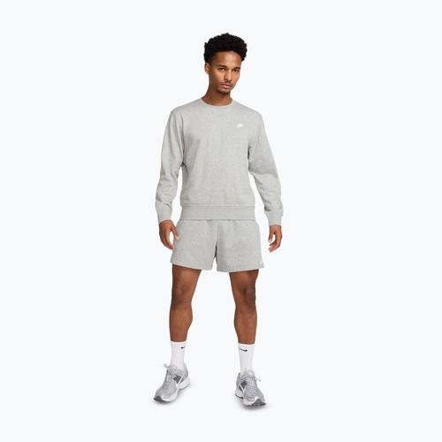 Кофта чоловіча Nike Club French Terry Crew dark grey heather/white