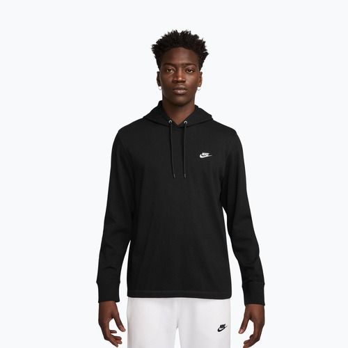 Кофта чоловіча Nike Sportswear Club Knit Pullover Hoodie black/black/white