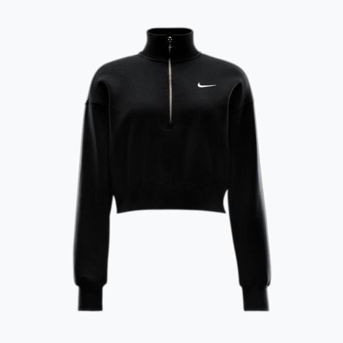 Кофта жіноча Nike Sportswear Phoenix Fleece 1/2 Zip Cropped black/sail