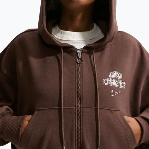 Кофта жіноча Nike Phoenix Full-Zip Hoodie light chocolate