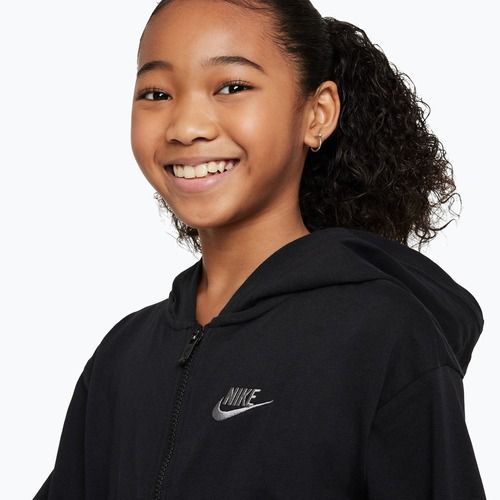 Кофта дитяча Nike Sportswear Full Zip Hoodie black/flat pewter