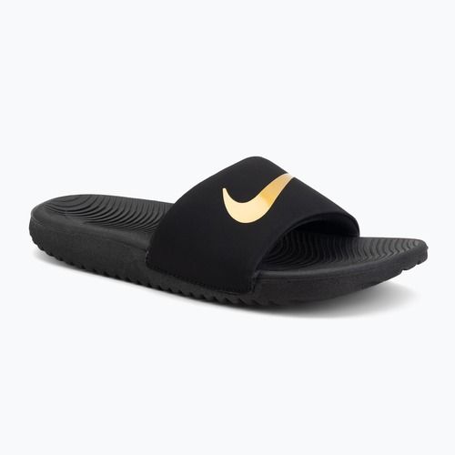 Шльопанці дитячі Nike Kawa black/metallic gold