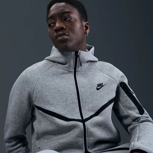Кофта чоловіча Nike Tech Windrunner Full Zip cave dark grey heather/black