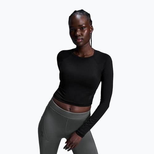 Лонгслів для тренувань жіночий On Running Studio Long-T Crop black