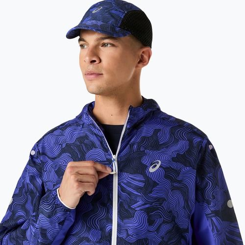 Чоловіча куртка для бігу ASICS Fujitrail Packable cobalt burst/indigo blue/cream