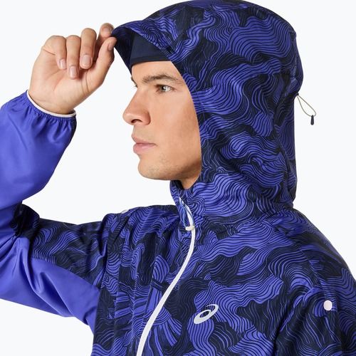 Чоловіча куртка для бігу ASICS Fujitrail Packable cobalt burst/indigo blue/cream