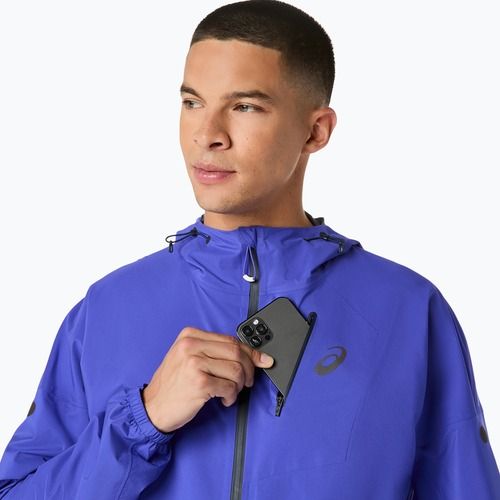 Куртка для бігу чоловіча ASICS Fujitrail Elite Waterproof cobalt burst/midnight