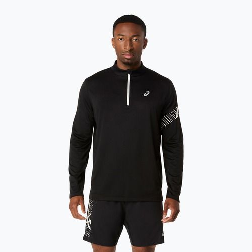 Чоловіча бігова лонгслівка Asics Icon LS 1/2 Zip performance black/cream