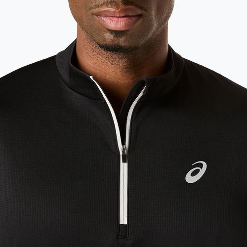 Чоловіча бігова лонгслівка Asics Icon LS 1/2 Zip performance black/cream