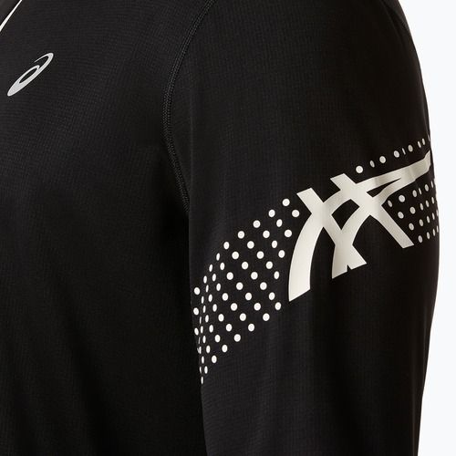 Чоловіча бігова лонгслівка Asics Icon LS 1/2 Zip performance black/cream