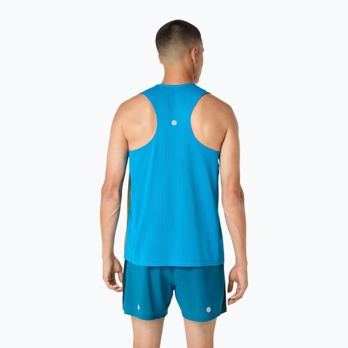 Футболка для бігу чоловіча ASICS Road Fade Singlet aegean blue/yamabuki