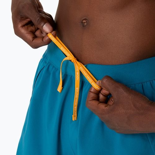 Шорти для бігу чоловічі ASICS Road 2N1 5IN tranquil teal/dark teal/yamabuki