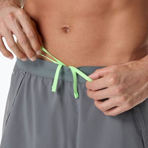 Шорти для бігу чоловічі ASICS Road 5IN clay grey/steel grey/illuminate green