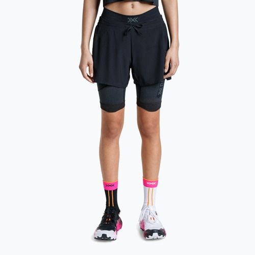 Легінси для бігу жіночі X-Bionic Xceed Run Tights x black/rhino grey