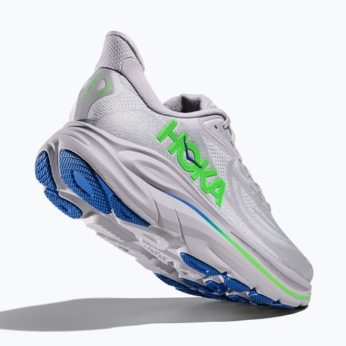 Кросівки для бігу чоловічі HOKA Clifton 10 ash grey/neon green