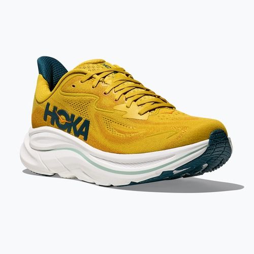 Кросівки для бігу чоловічі HOKA Clifton 10 yellow gold/tidal wave