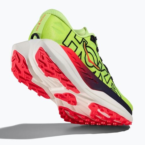 Кросівки для бігу чоловічі HOKA Rocket X Trail neon Yuzu/neon flame