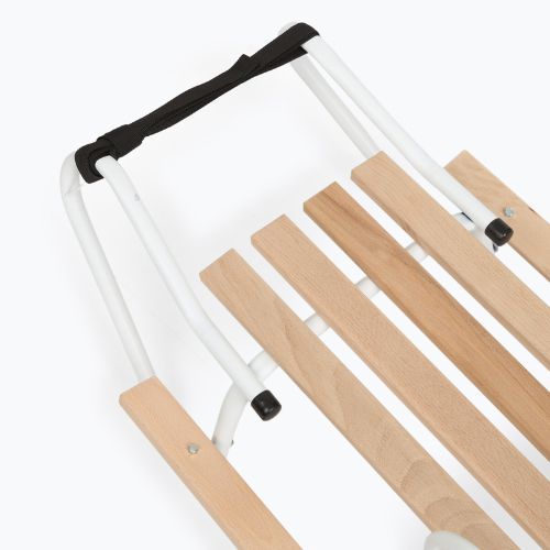 Санки металеві HUMBAKA зі спинкою та підніжками білий