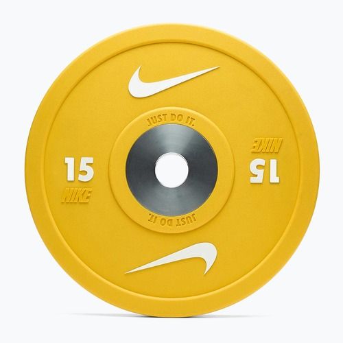 Диск Nike Strength Pro Urethane Bumper Plates 15 кг yellow/white