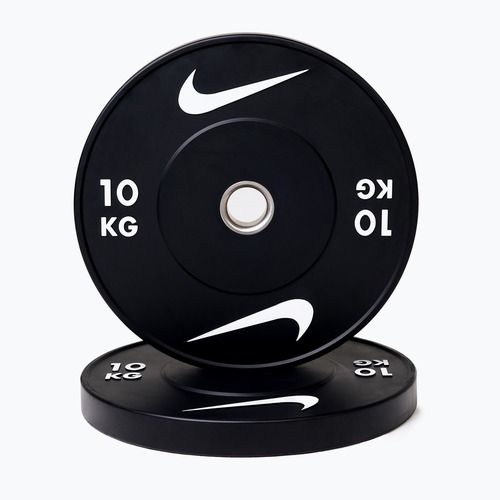 Диск Nike Strength Rubber Bumper Plates 10 кг black/white