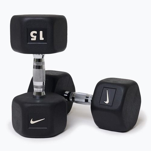 Гантель гумований Nike Strength Hex Dumbbell 15 kg black/white