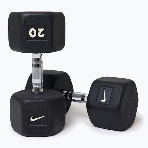 Гантель гумований Nike Strength Hex Dumbbell 20 kg black/white