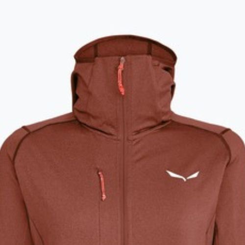 Кофта трекінгова жіноча Salewa Agner Hybrid PL/DST FZ Hoody etruscan red melange
