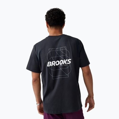 Футболка для бігу чоловіча Brooks Graphic black/white/slate grey