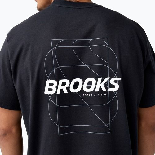Футболка для бігу чоловіча Brooks Graphic black/white/slate grey