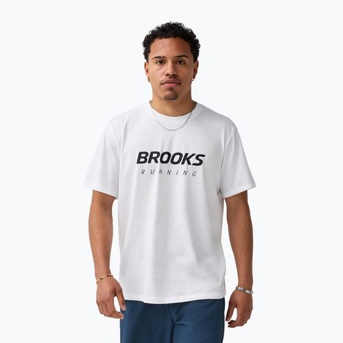 Футболка для бігу чоловіча Brooks Graphic white/black