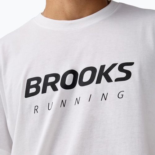 Футболка для бігу чоловіча Brooks Graphic white/black