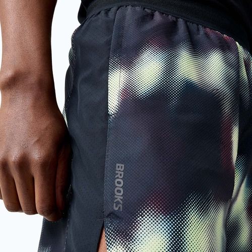 Шорти для бігу чоловічі Brooks Dash Printed euphoryc black