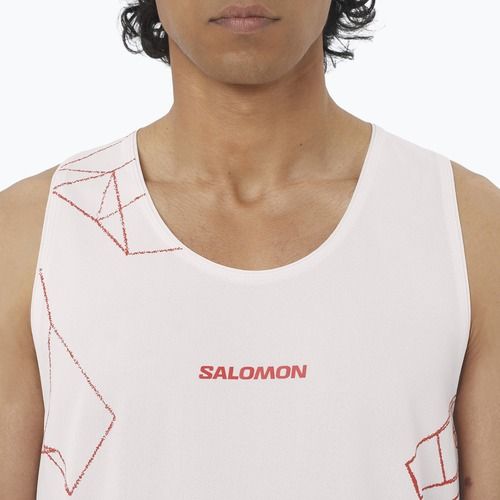 Футболка для бігу чоловіча Salomon S/Lab Speed Tee lilac ash/fiery red