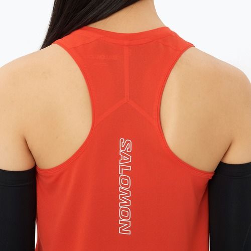 Футболка для бігу жіноча Salomon Sense Aero Short Tank fiery red