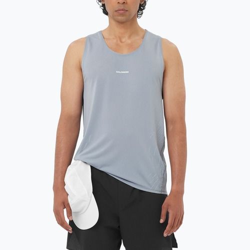 Футболка для бігу чоловіча Salomon Sense Aero Singlet GFX trade winds