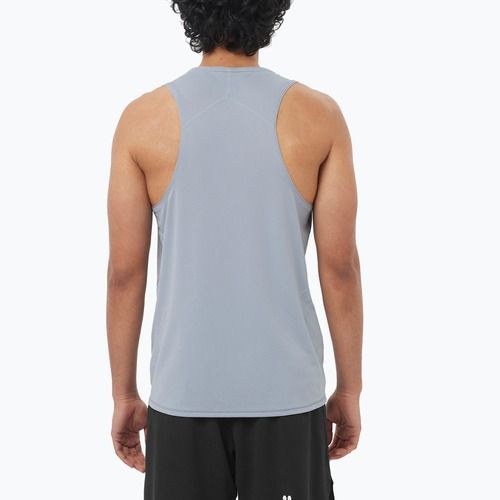 Футболка для бігу чоловіча Salomon Sense Aero Singlet GFX trade winds